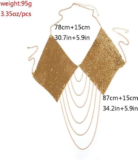 Sexy Bikini Beach Sequin Body Chain Top Tassel Bra Party Etsy