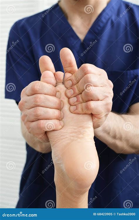 Male Hands Doing Foot Massage Stock Image Image Of Luxury Japanise