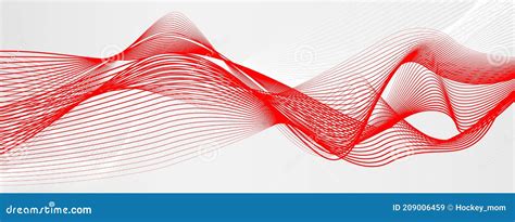 Abstract 3d Background. Red Wavy Lines. Stock Vector - Illustration of ...