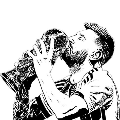 Dibujo Para Colorear Copa Mundial De Fútbol 2022 Argentina Messi 72