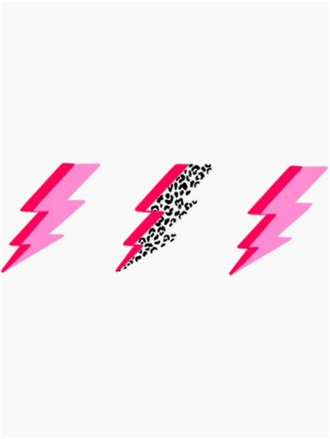 Pink Lightning Bolt Sticker Pack Sticker By Y2khaley Redbubble