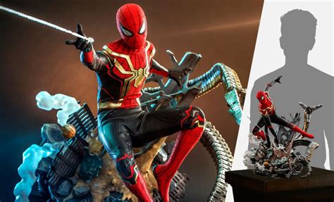 Spider Man No Way Home Integrated Suit Deluxe Version MMS624 Sixth Scale Figure By Hot Toys