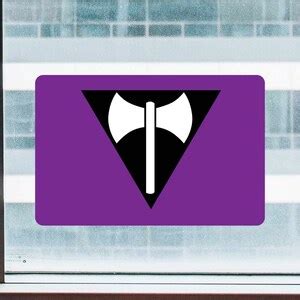 Labrys Lesbian Flag LGBTQIA Pride Flag Full Color Static Etsy
