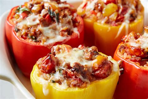 Brown Rice Stuffed Bell Peppers Giadzy