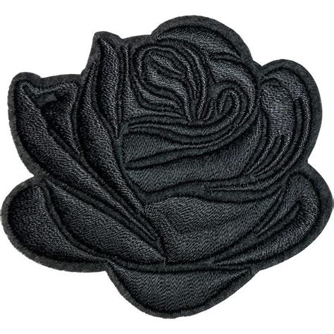 Écusson Rose Noire Fleur Patch Flower Nature Thermocollant 6 7x7 3cm