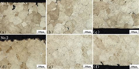 Metallographic Structure Of Cross Sections Of No1 And No2 Samples