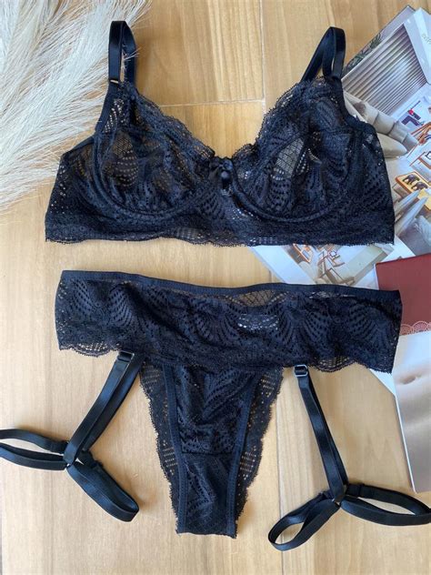 Conjunto Cinta Liga Preto Conheça a Treacy Lingerie uma marca de Atacado e Varejo você vai se