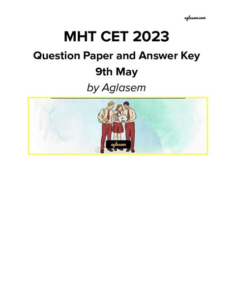 MHT CET 9 May 2023 Shift 2 Question Paper With Answer Key PDF