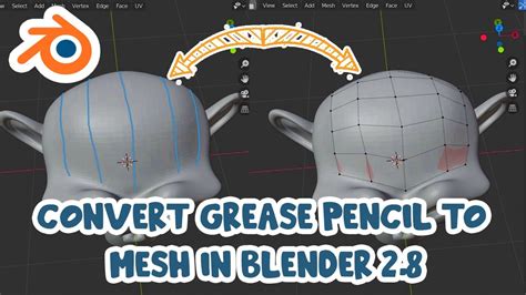 Fast Retopology In Blender Convert Grease Pencil To Mesh In Blender 2