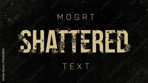 Shattered Text Effect Stock Template | Adobe Stock