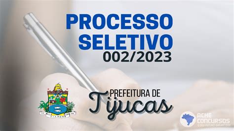 Processo Seletivo Prefeitura De Tijucas Sc