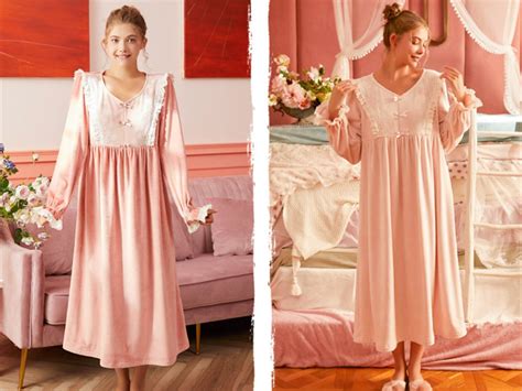 Vintage Pink Flannel Nightgown Women Victorian Nightgown Etsy