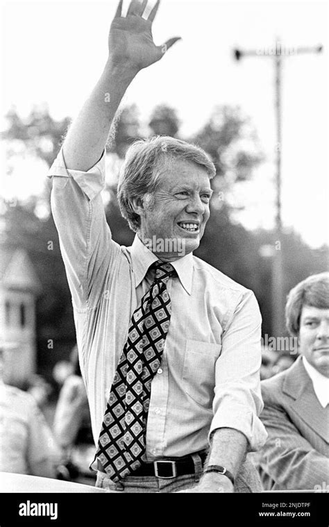 President Jimmy Carter Arrives Back In His Hometown Of Plains Georgia For A Vacation Stock