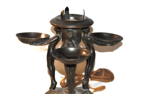 S Nude Women Table Lamp Censer Trays RARE Art Deco Naked Etsy