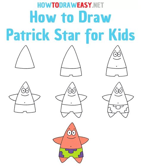 How to Draw Patrick Star for Kids - How to Draw Easy | Easy cartoon