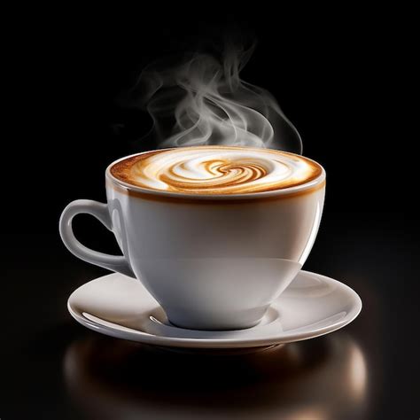 Premium AI Image A Cup Of Steaming Hot Coffee