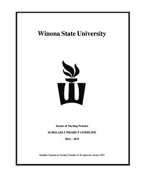 Fillable Online Winona Scholarly Project Guideline Winona Fax Email