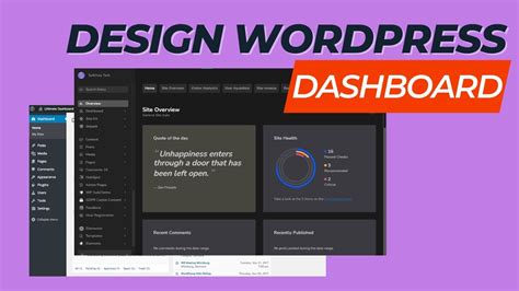 How To Design The Wordpress Admin Dashboard Into Modern Style