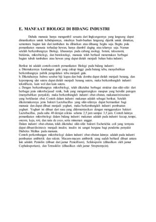 Manfaat Biologi Dalam Berbagai Bidang Pdf