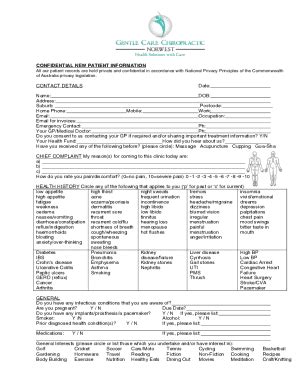 Fillable Online Health History Questionnaire Fax Email Print Pdffiller