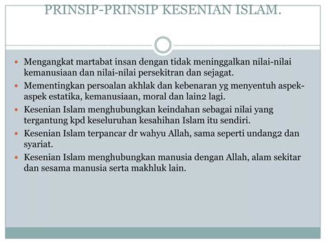 Kesenian Mengikut Perspektif Islam PPT