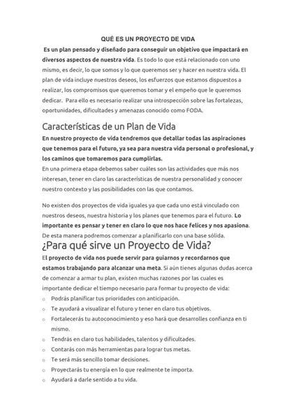 Proyecto De Vidapdf