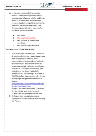 Primer Parcial Tecnolog A Y Sociedad Pdf