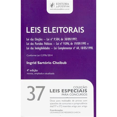 Livro Leis Eleitorais Cole O Leis Especiais Para Concursos Vol