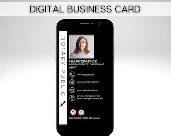 Digital Notary Business Card Virtual Loan Signing Agent Etsy