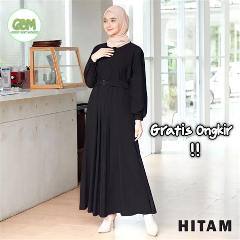 Jual Baju Gamis Remaja Terbaru 2023 Lebaran Gamis Hitam Polos Gamis