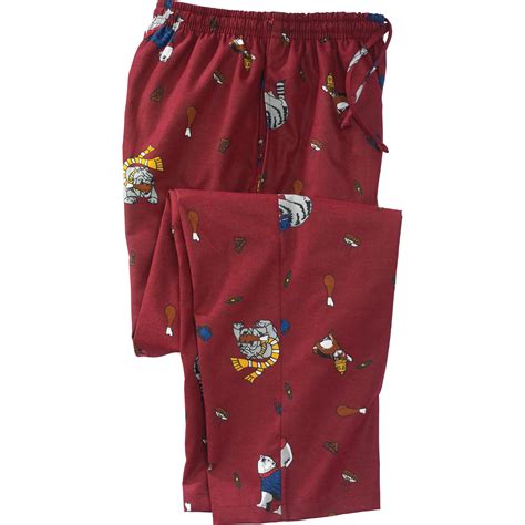 Kingsize Kingsize Mens Big And Tall Flannel Novelty Pajama Pants