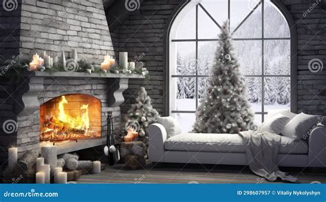 Christmas Fireplace Living Room Stock Video - Video of magic, present ...