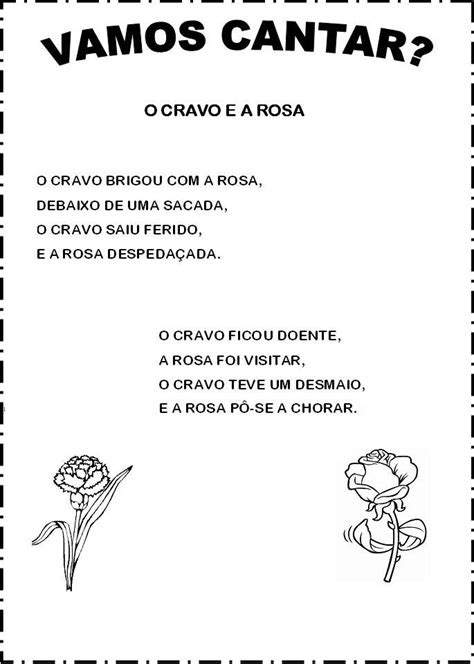 Cravo E A Rosa Cantigas De Roda Infantil Letras De