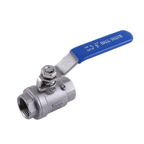 1 2 Npt 2 Way Rotary Lever Full Port Ball Valve Stainless Steel 304