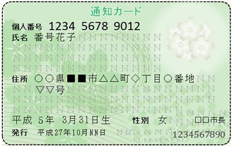 マイナンバー（個人番号）通知カード 大淀町役場