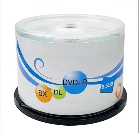 DVD R DL 8 5 GB D9 Doble Capa 8 5G 1X 8X 50 Piezas Barril