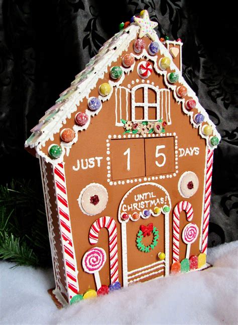 Faux Gingerbread House Countdown To Christmas Calendar Etsy