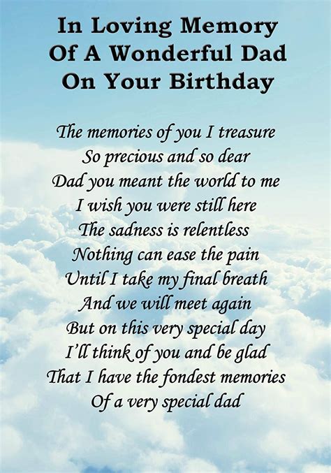 Birthday Poems For Dad In Heaven Michel Nye