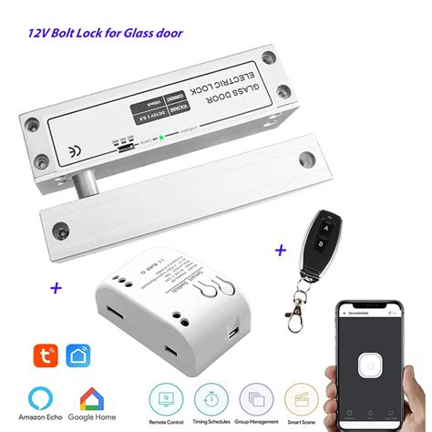 Tuya Vida Inteligente Wifi Bloqueio Para Porta De Vidro Sem Moldura