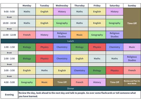 Free GCSE Revision Timetable Template | Ivy Education