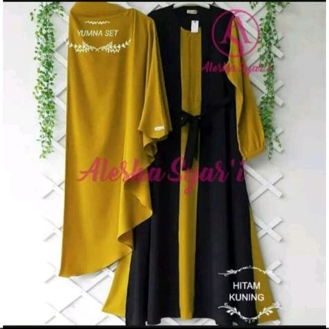 Jual Gamis Yumna Set Free Hijab Size M L Xl Shopee Indonesia