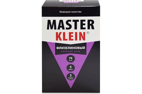 Обойный клей для флизелиновых обоев Master Klein 500гр жест.пачка ...
