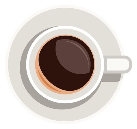 Premium Vector Coffe Cup Icon Hot Drink Top View