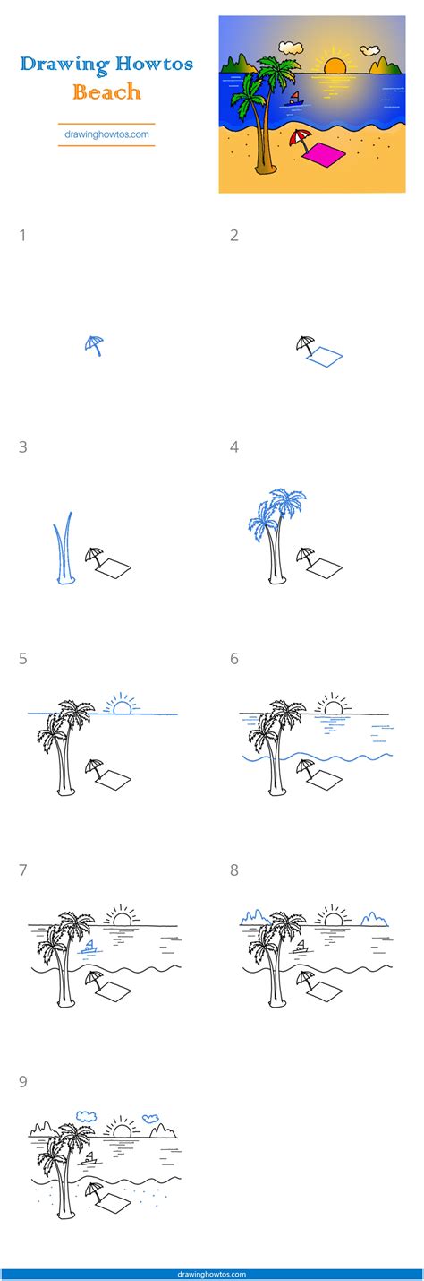 How To Draw A Beach Really Easy Drawing Tutorial In 2021 Drawing | Images and Photos finder