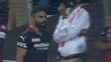 Ipl Virat Kohli Furious At The Third Umpires Dismissal Slammed The