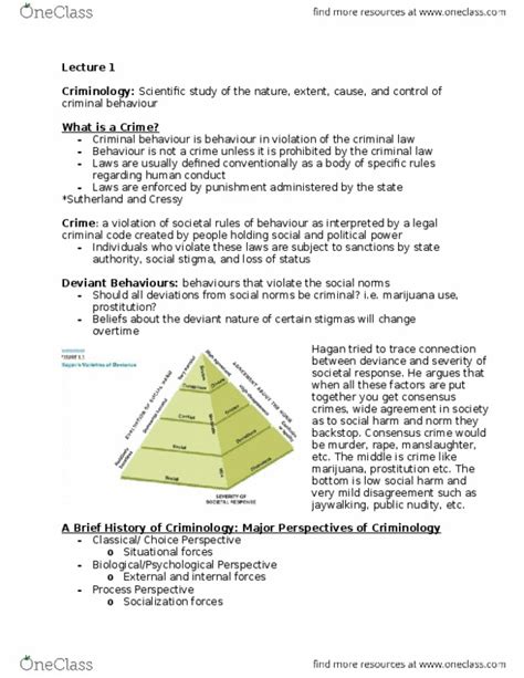 Crm Lecture Intro To Criminology Oneclass