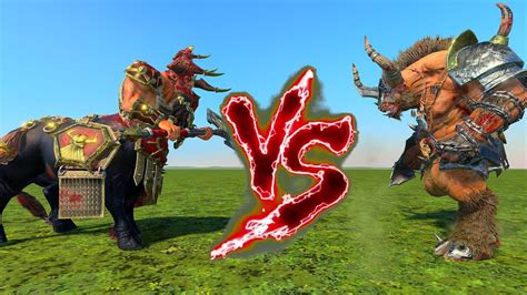 Bull Centaur Taur Ruk Vs Doombull Total War Warhammer Youtube