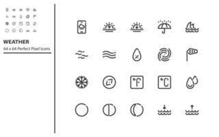 Set Of Weather Line Icons 3513291 Vector Art At Vecteezy