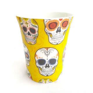 Caneca Amarela Caveira Mexicana 340ml Shopee Brasil