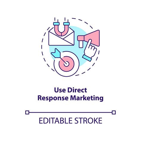 Use direct response marketing concept icon. Attracting new customers